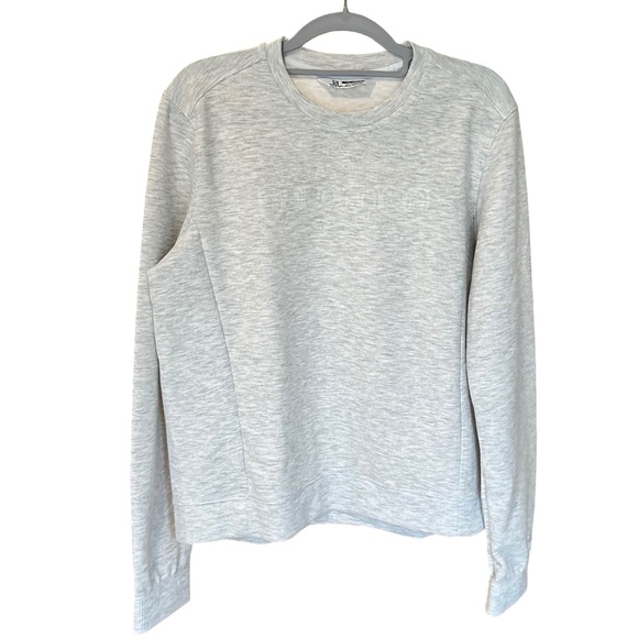 Salomon Women's Lightweight SOFT Sweatshirt Heathered Gray/White Large - Picture 1 of 9
